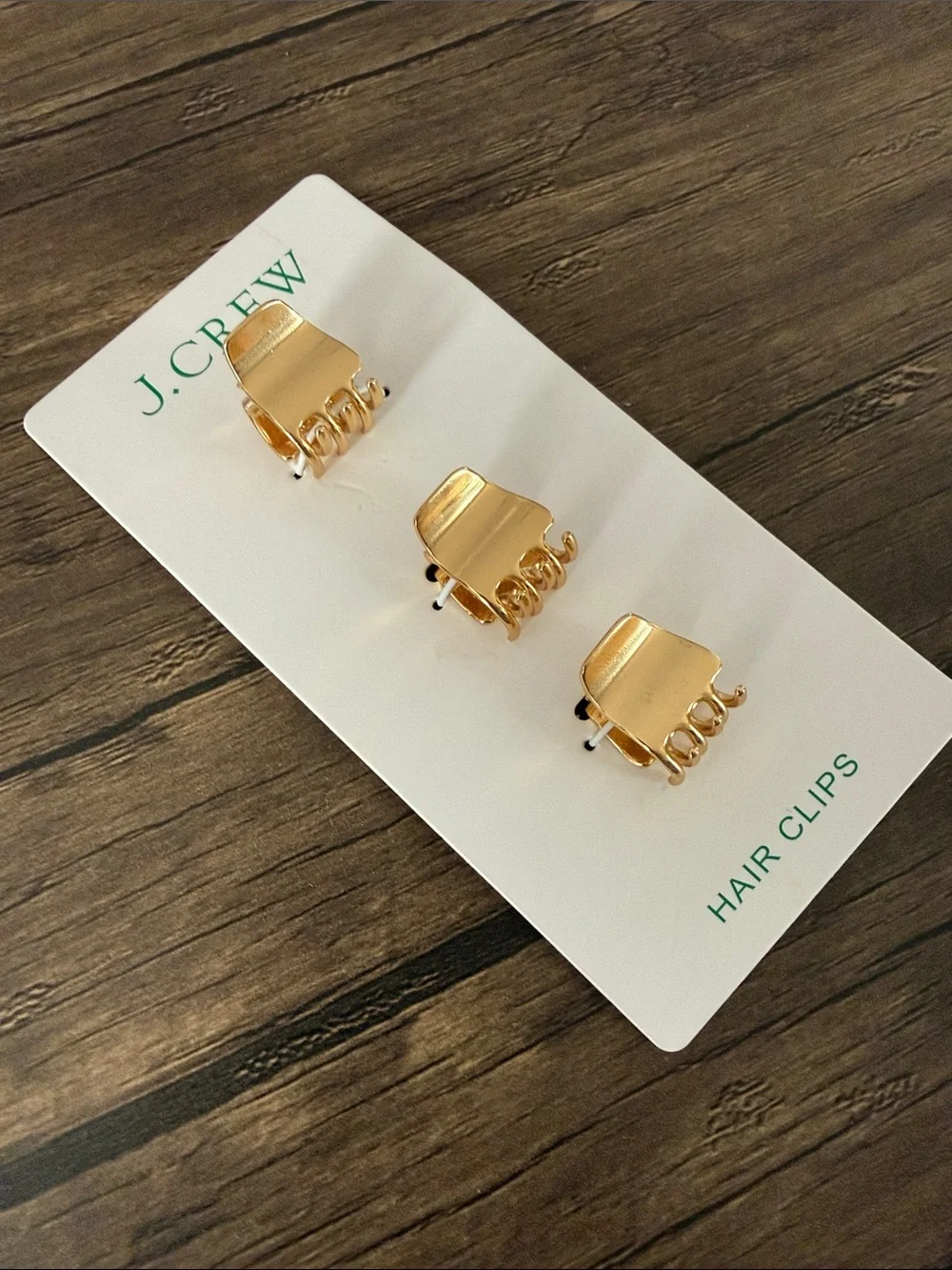J. Crew Hair Clips. Set of three.